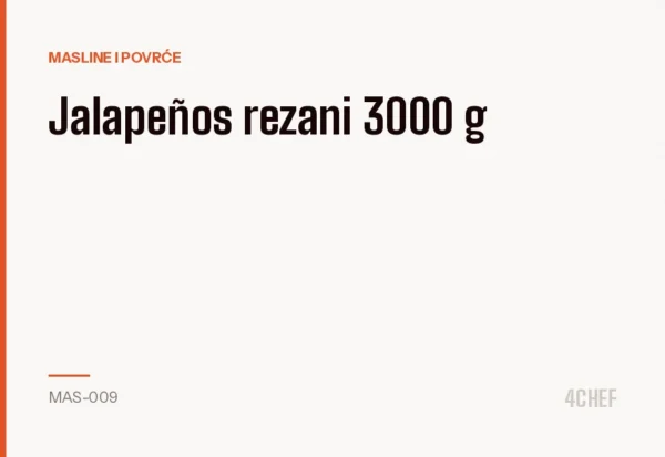 Jalapeños rezani 3000 g